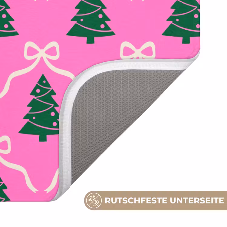 WC Vorleger - Weihnachten – Rosa – Weiß – Schleife — 3