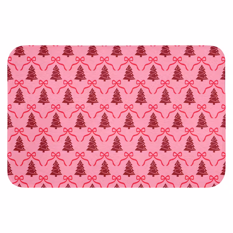 WC Vorleger - Weihnachten – Rot – Rosa – Schleife — 1