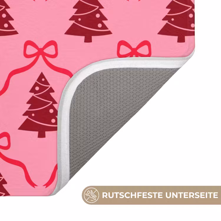 WC Vorleger - Weihnachten – Rot – Rosa – Schleife — 3