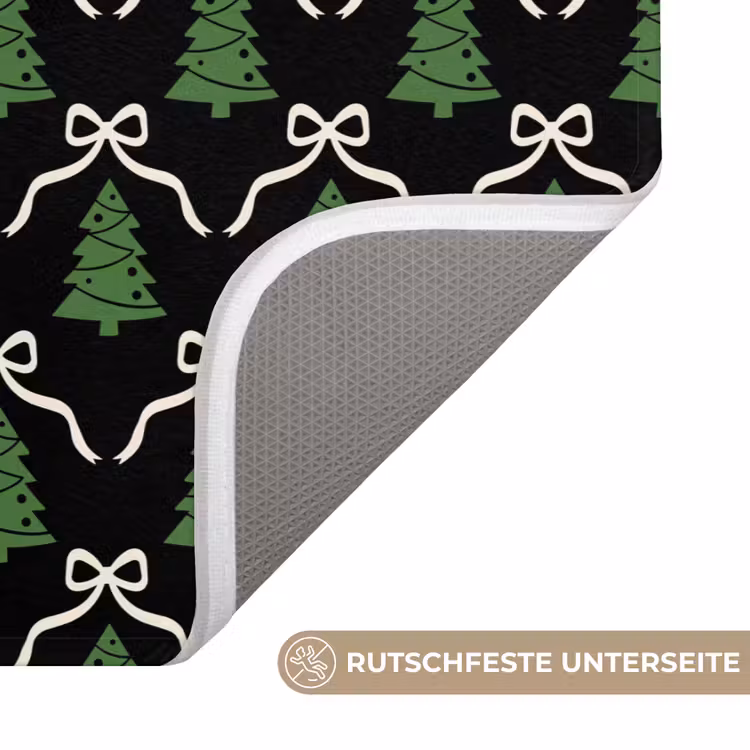 WC Vorleger - Weihnachten – Schwarz – Weiß – Schleife — 3