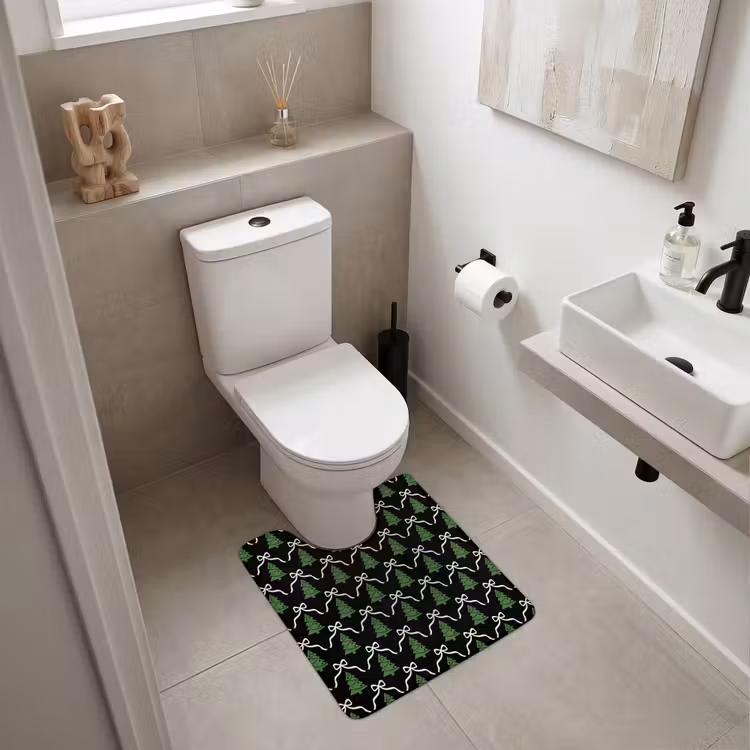 WC Vorleger - Weihnachten – Schwarz – Weiß – Schleife — 6