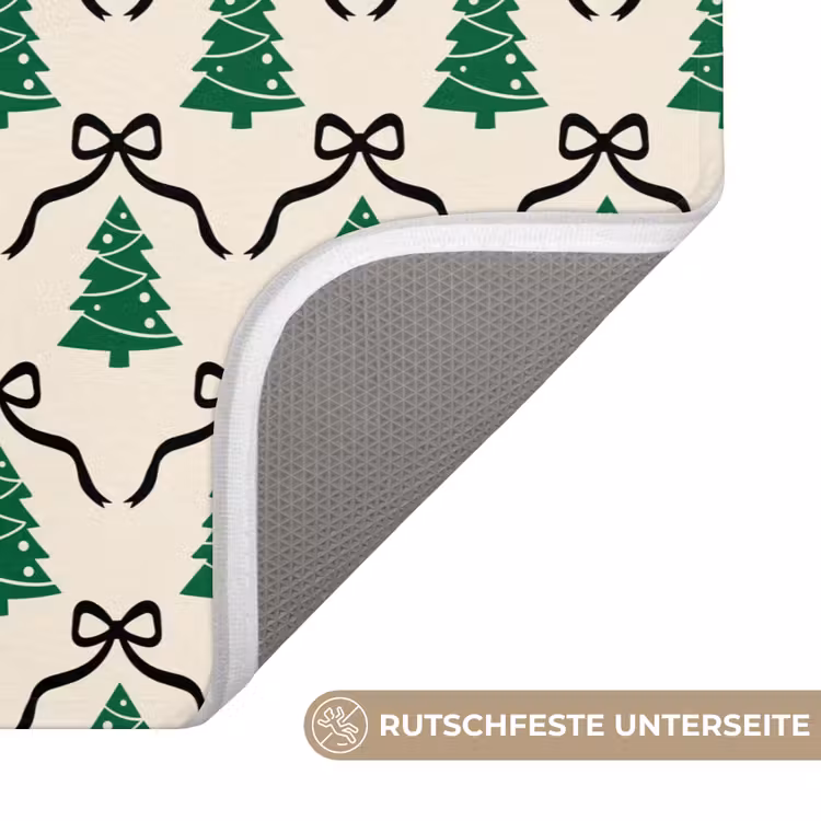 WC Vorleger - Weihnachten – Weiß – Schwarz – Schleife — 3