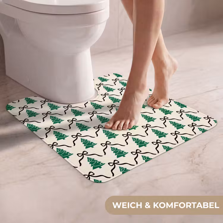 WC Vorleger - Weihnachten – Weiß – Schwarz – Schleife — 5