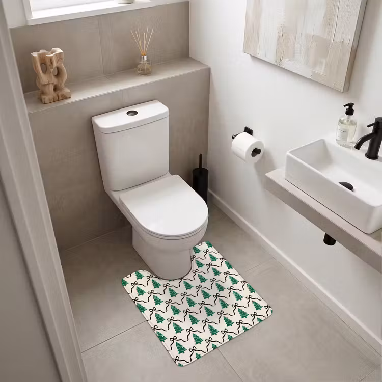 WC Vorleger - Weihnachten – Weiß – Schwarz – Schleife — 6