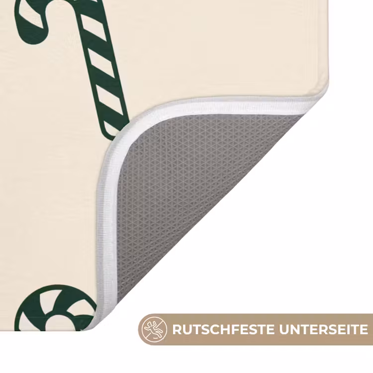 WC Vorleger - Weihnachten – Grün – Creme – Zuckerstange — 3