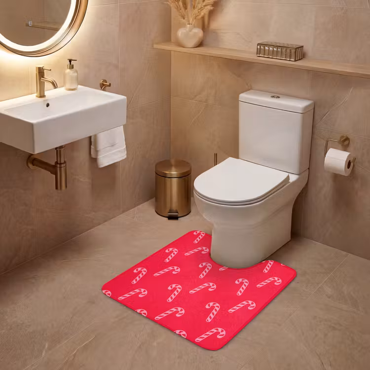 WC Vorleger - Weihnachten – Rosa – Rot – Zuckerstange — 4