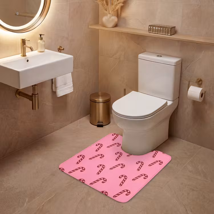 WC Vorleger - Weihnachten – Rosa – Zuckerstange – Rot — 4