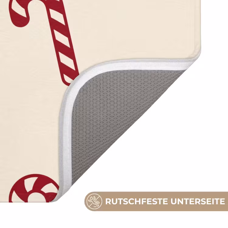 WC Vorleger - Weihnachten – Rot – Creme – Zuckerstange — 3