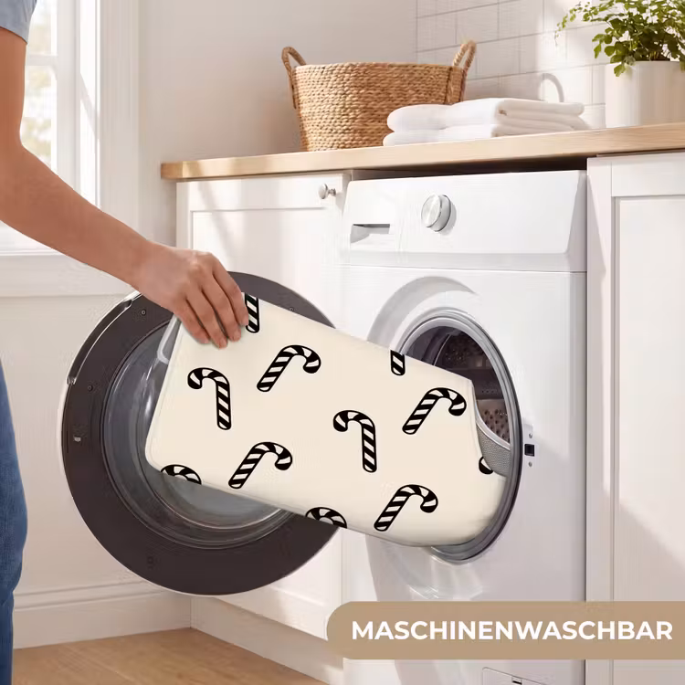 WC Vorleger - Weihnachten – Schwarz – Creme – Zuckerstange — 7