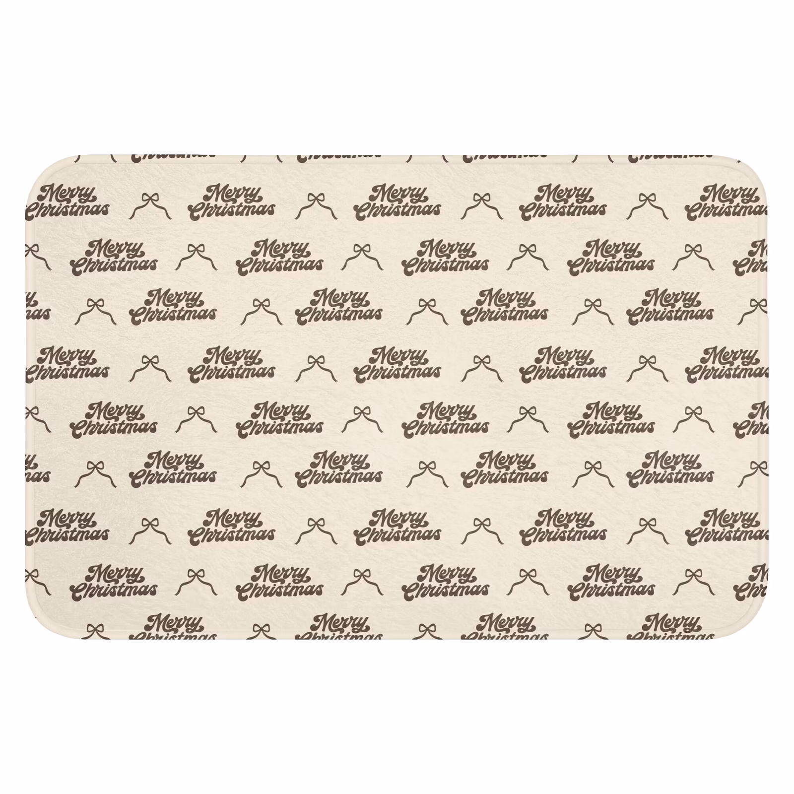 WC Vorleger - Text – Braun – Creme – Schleife — 1