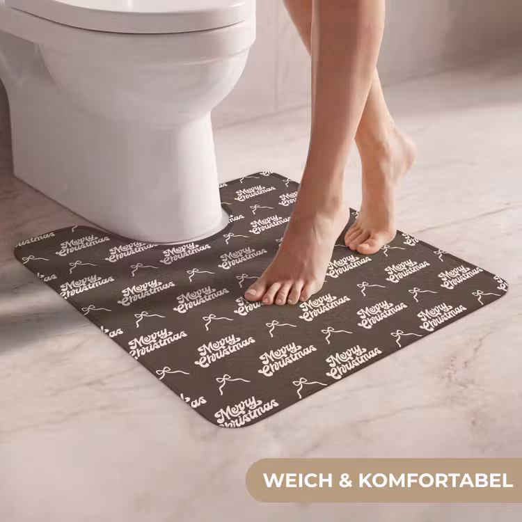 WC Vorleger - Text – Creme – Braun – Schleife — 5