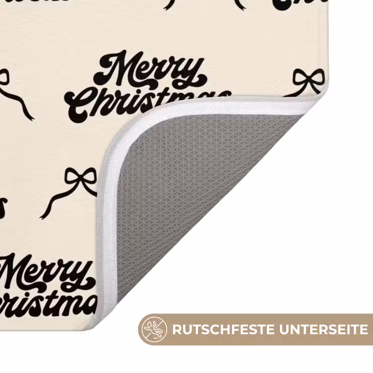 WC Vorleger - Text – Creme – Schwarz – Weihnachten — 3