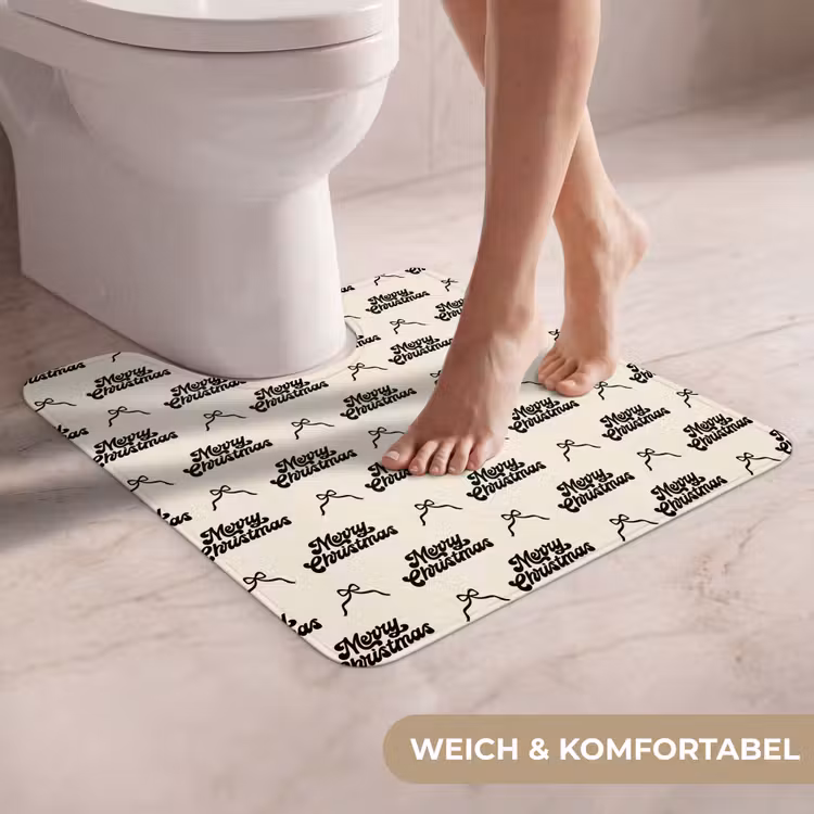 WC Vorleger - Text – Creme – Schwarz – Weihnachten — 5