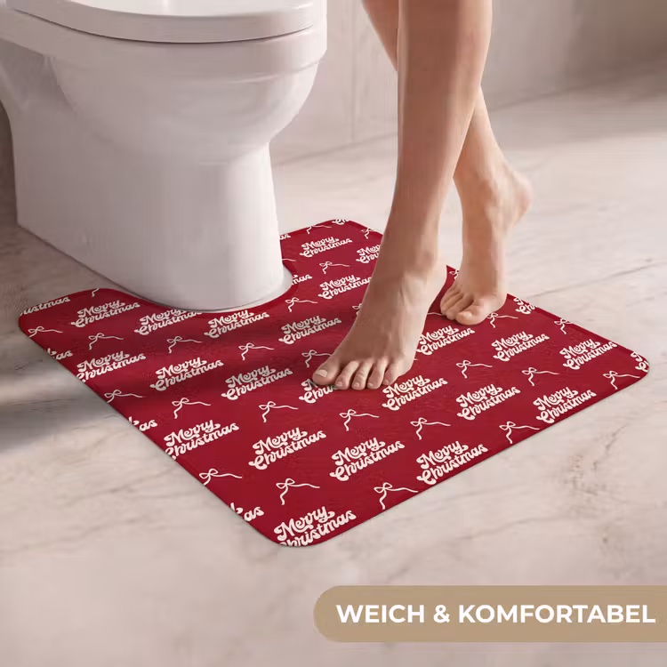 WC Vorleger - Text – Rot – Weiß – Schleife — 5