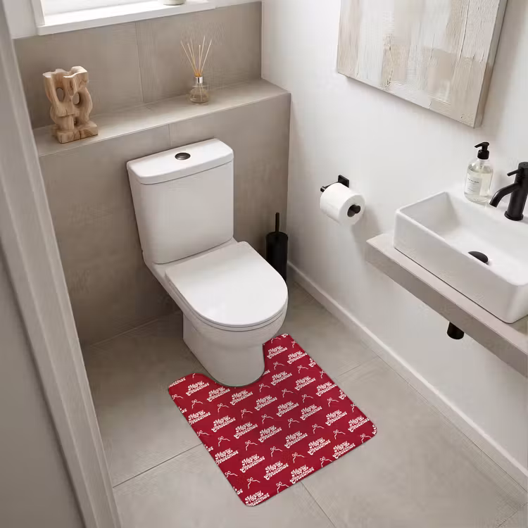 WC Vorleger - Text – Rot – Weiß – Schleife — 6