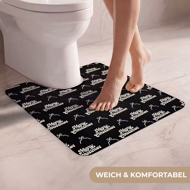 WC Vorleger - Text – Schwarz – Weiß – Schleife — 5