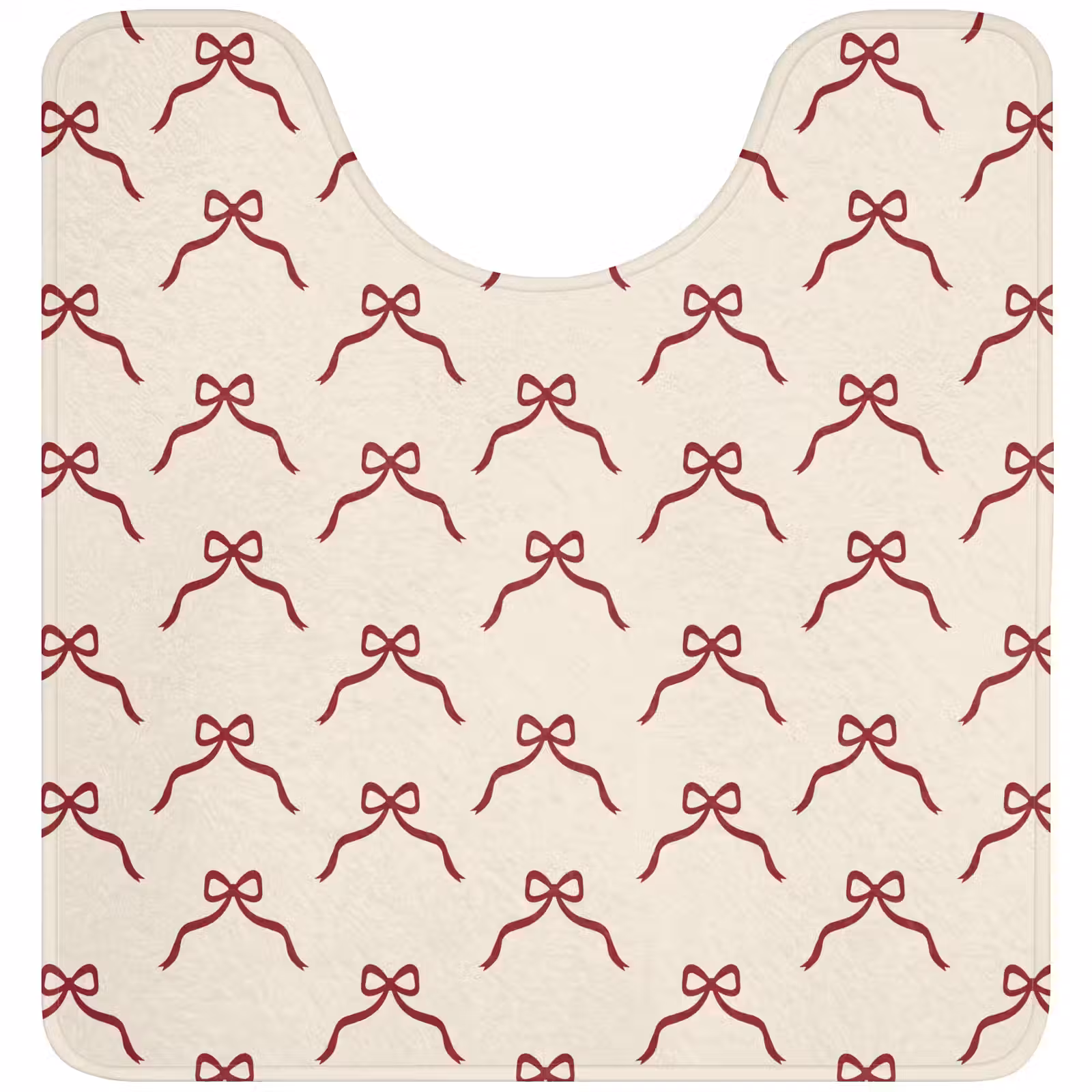 WC Vorleger - Schleife – Rot – Creme – Weihnachten — 1