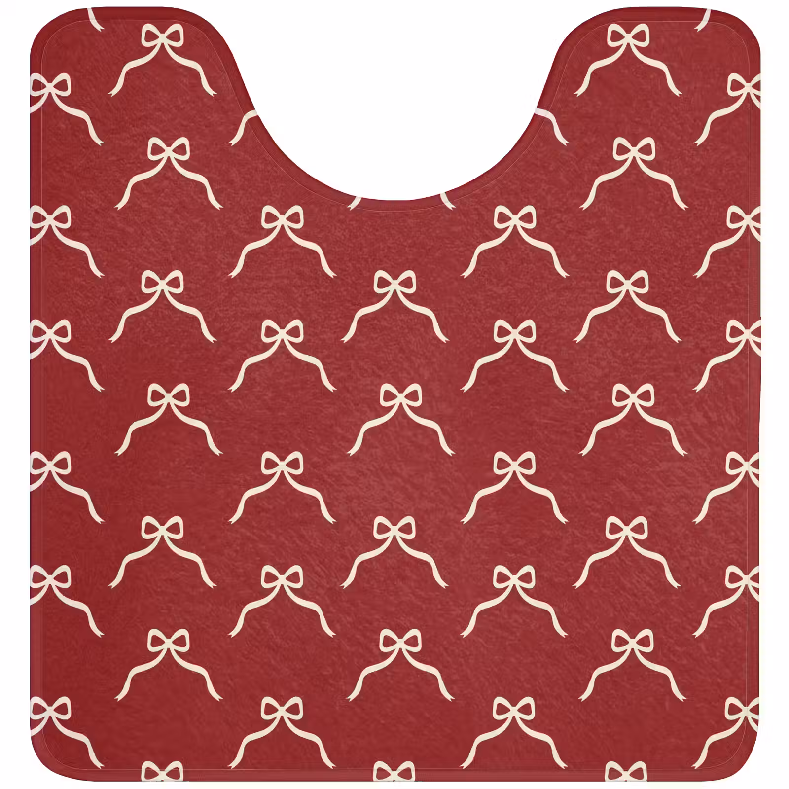WC Vorleger - Schleife – Weihnachten – Rot – Weiß — 1