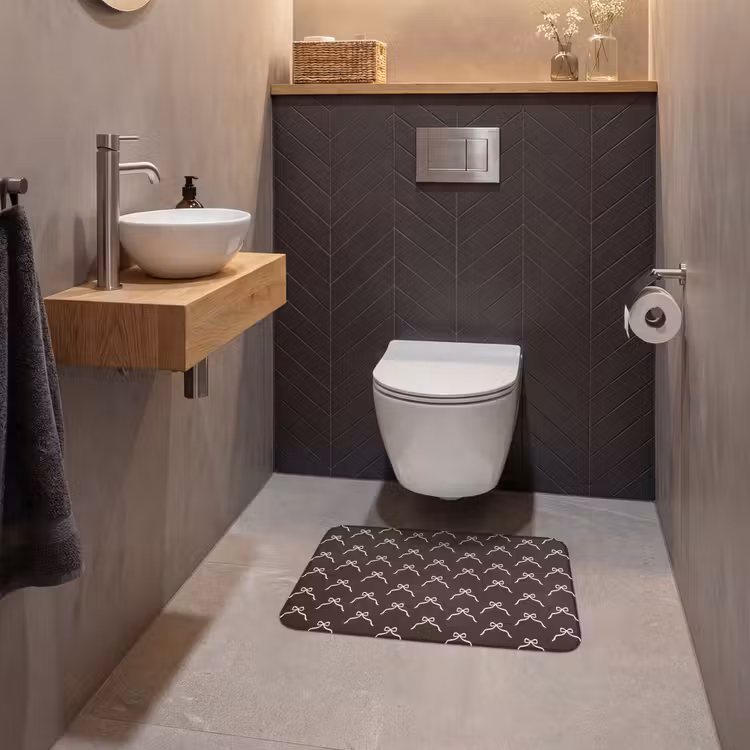 WC Vorleger - Braun – Schleife – Weihnachten — 2