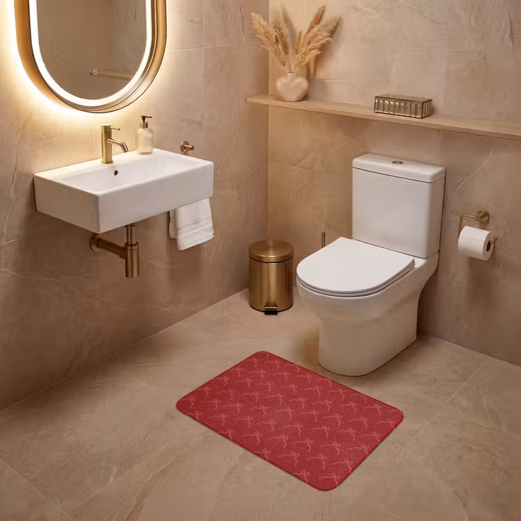 WC Vorleger - Schleife – Rosa – Rot – Weihnachten — 4