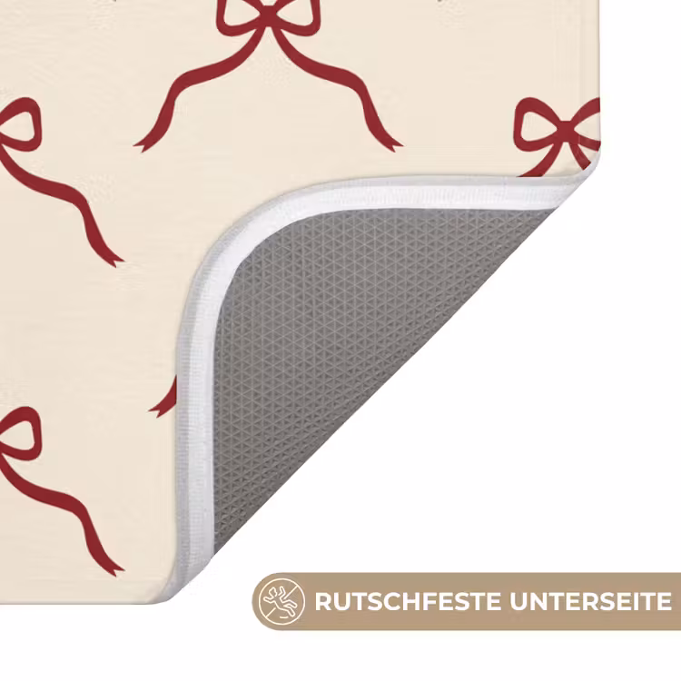 WC Vorleger - Schleife – Rot – Creme – Weihnachten — 3