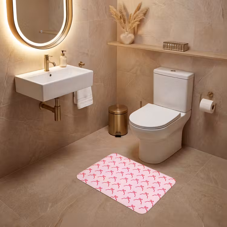 WC Vorleger - Schleife – Rot – Weihnachten – Rosa — 4