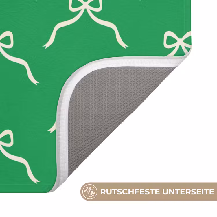 WC Vorleger - Schleife – Weihnachten – Grün – Weiß — 3