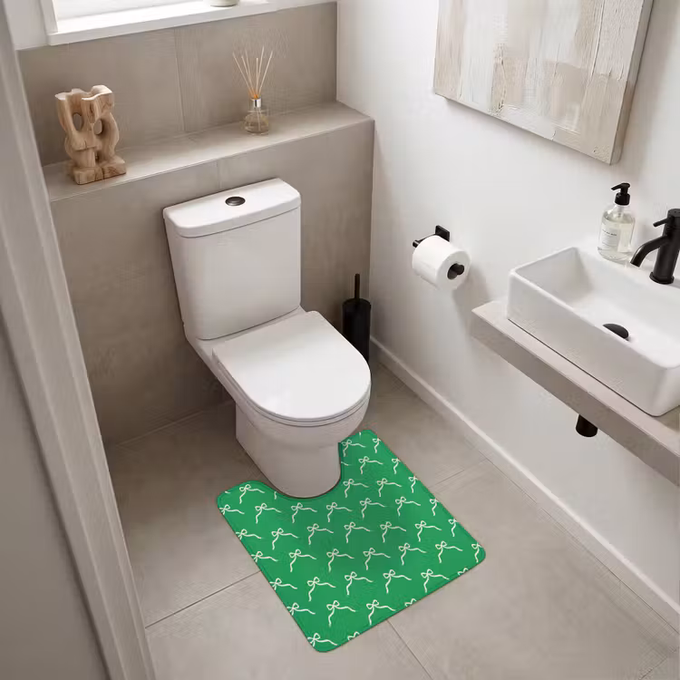 WC Vorleger - Schleife – Weihnachten – Grün – Weiß — 6