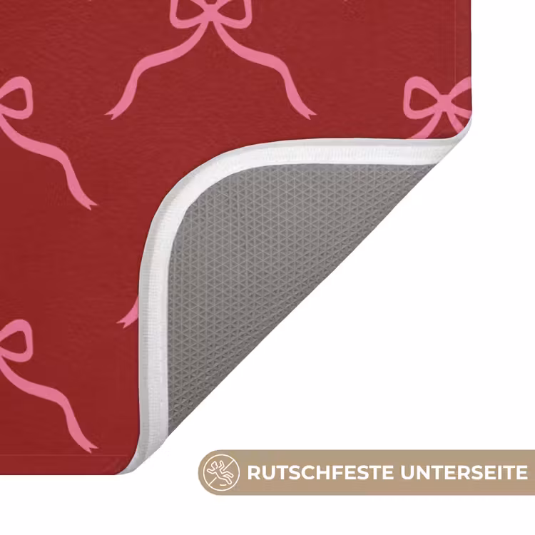 WC Vorleger - Schleife – Weihnachten – Rot – Rosa — 3