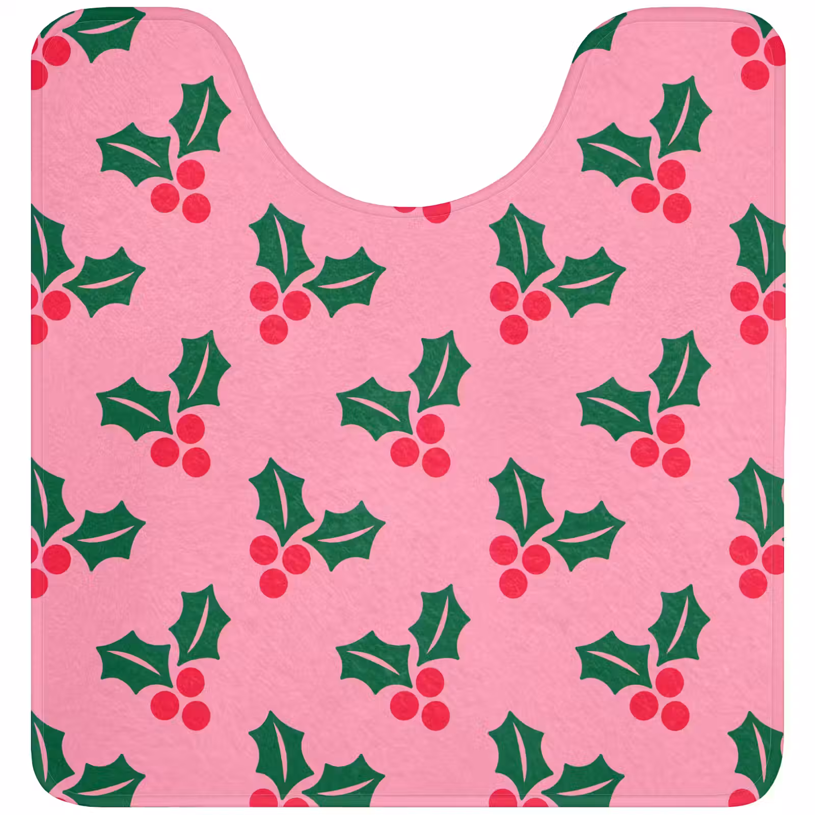 WC Vorleger - Stechpalme – Weihnachten – Rosa — 1