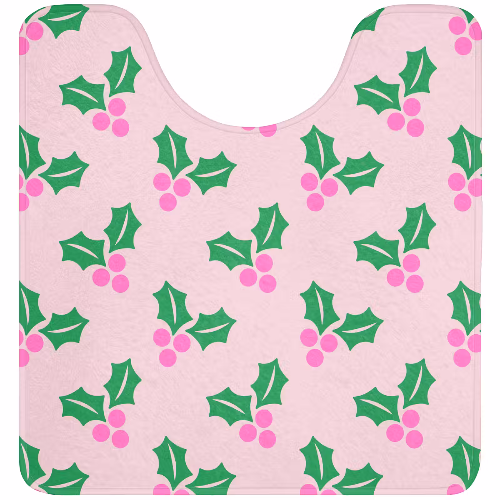 WC Vorleger - Weihnachten – Stechpalme – Rosa — 1