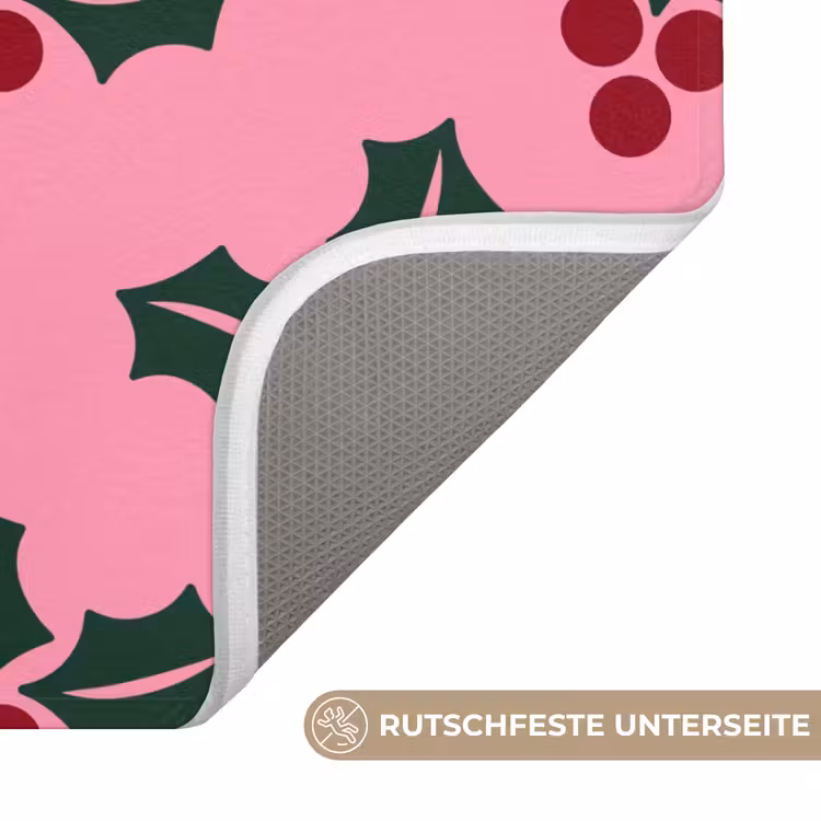 WC Vorleger - Rosa – Weihnachten – Stechpalme — 3