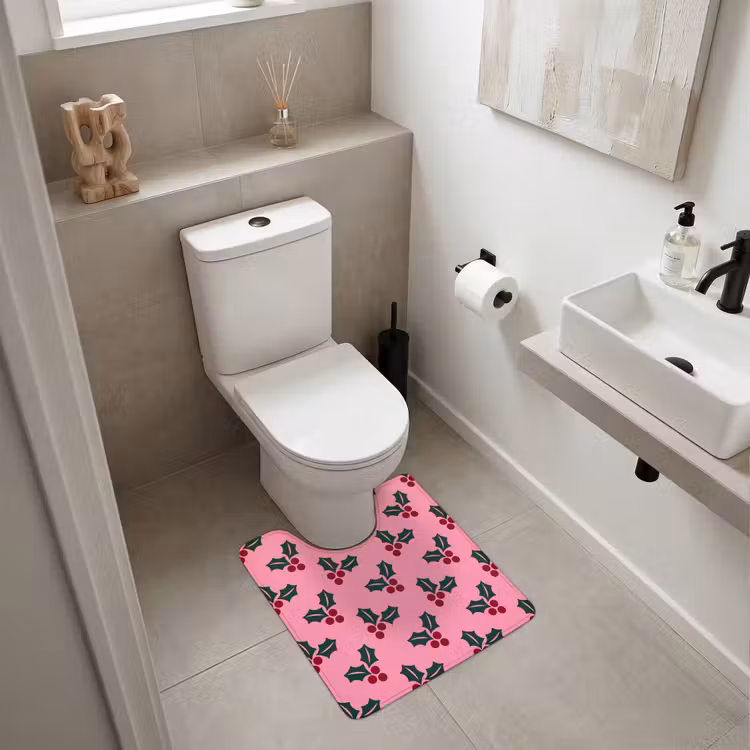 WC Vorleger - Rosa – Weihnachten – Stechpalme — 6