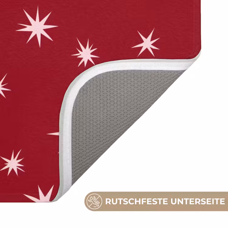 WC Vorleger - Rot – Weiß – Weihnachten – Stern — 3
