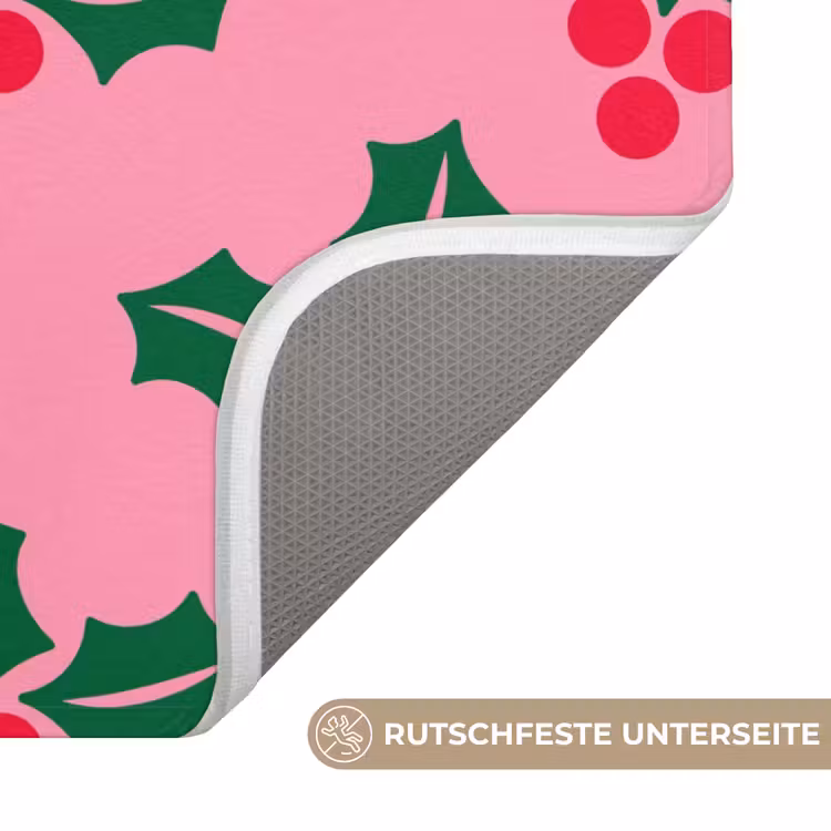 WC Vorleger - Stechpalme – Weihnachten – Rosa — 3