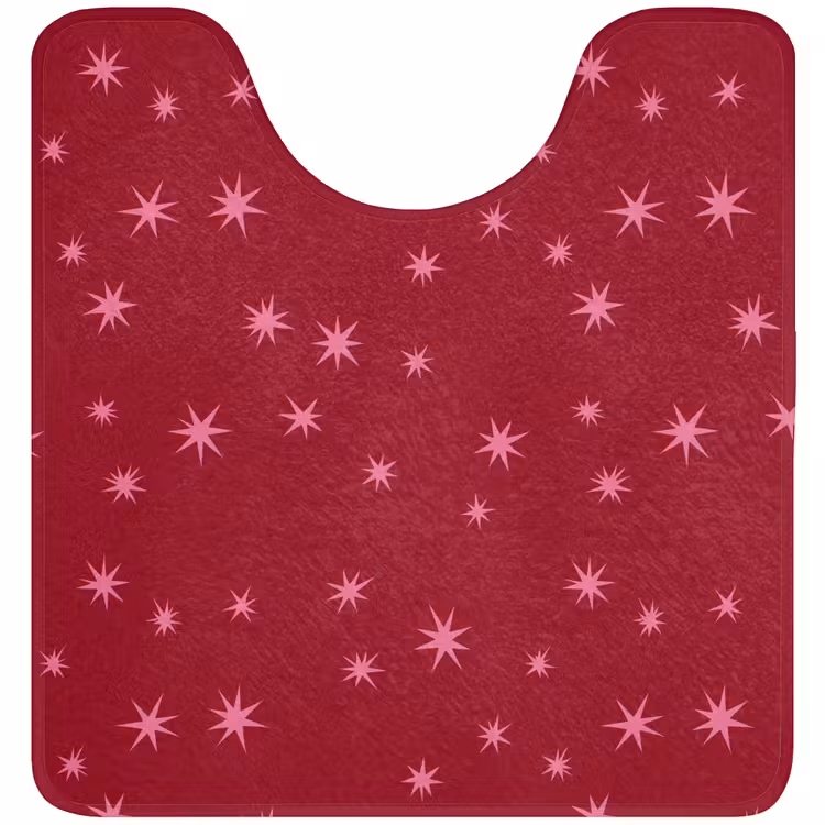 WC Vorleger - Stern – Rosa – Weihnachten – Rot — 1