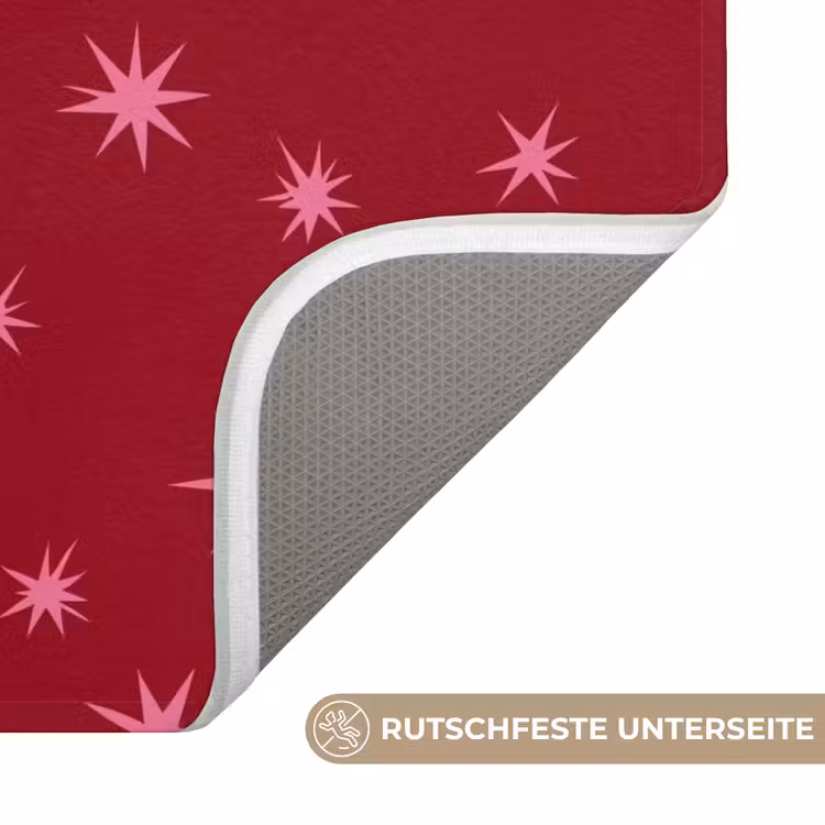 WC Vorleger - Stern – Rosa – Weihnachten – Rot — 3