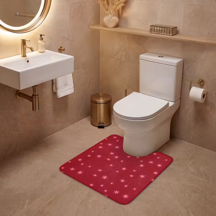 WC Vorleger - Stern – Rosa – Weihnachten – Rot — 4