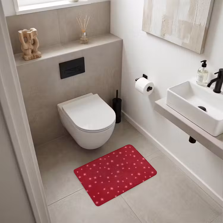 WC Vorleger - Stern – Rosa – Weihnachten – Rot — 6
