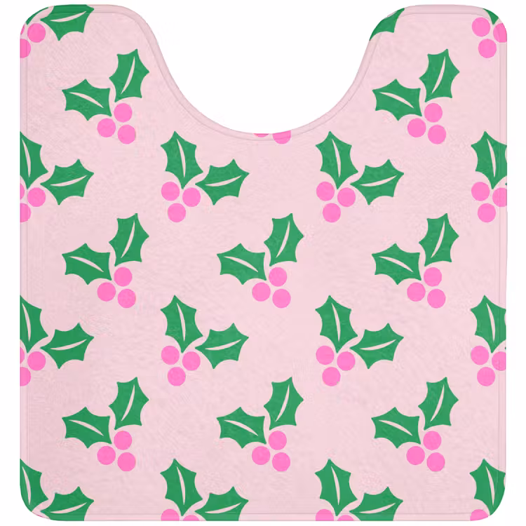 WC Vorleger - Weihnachten – Stechpalme – Rosa — 1