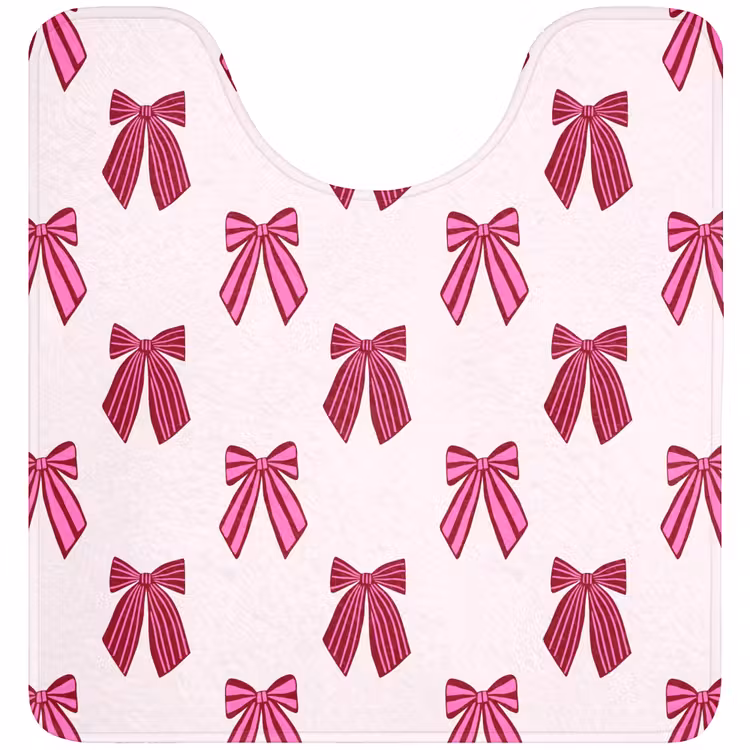 WC Vorleger - Schleifen – Weihnachten – Rosa — 1