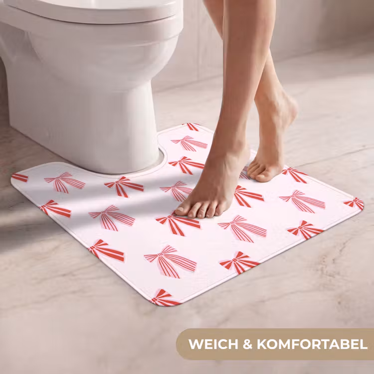 WC Vorleger - Schleifen – Weihnachten – Rosa – Rot — 5