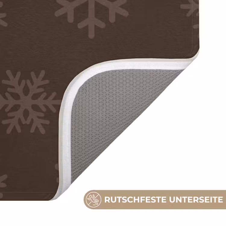 WC Vorleger - Schneeflocke – Braun – Weihnachten — 3