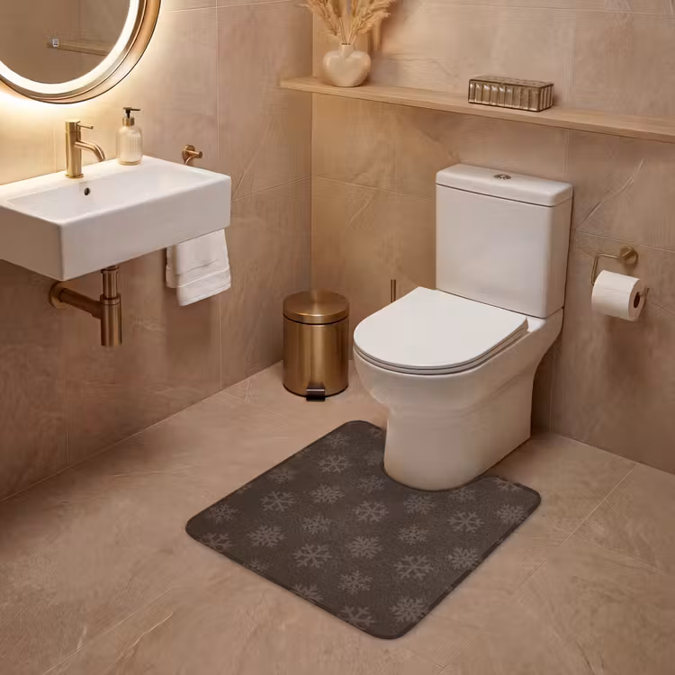 WC Vorleger - Schneeflocke – Braun – Weihnachten — 4