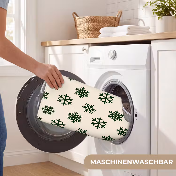 WC Vorleger - Schneeflocke – Creme – Grün – Weihnachten — 7