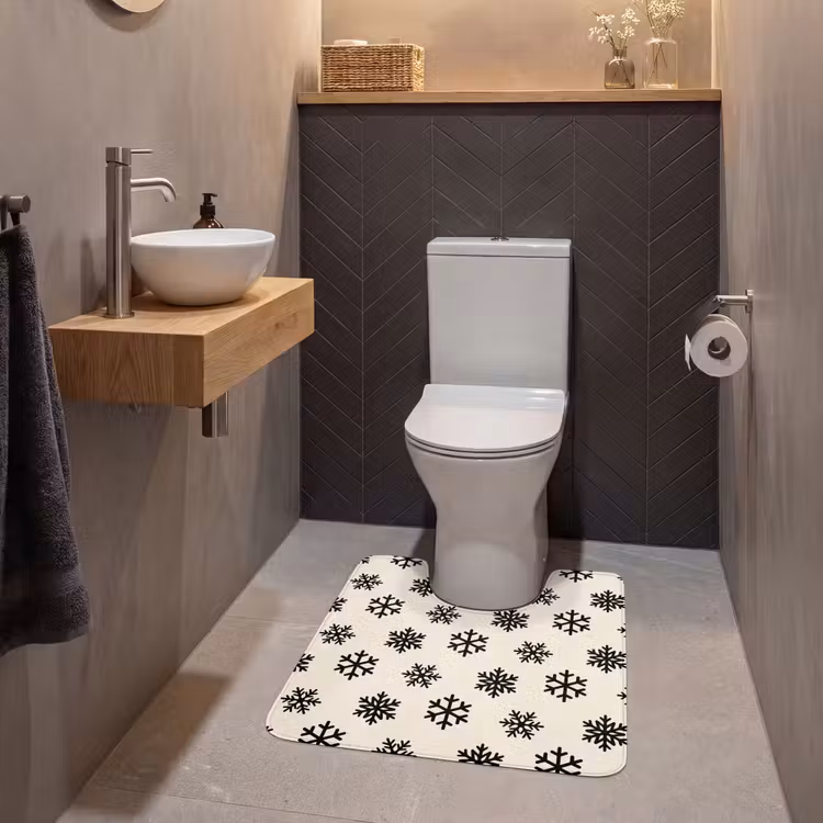 WC Vorleger - Schneeflocke – Creme – Weiß — 2