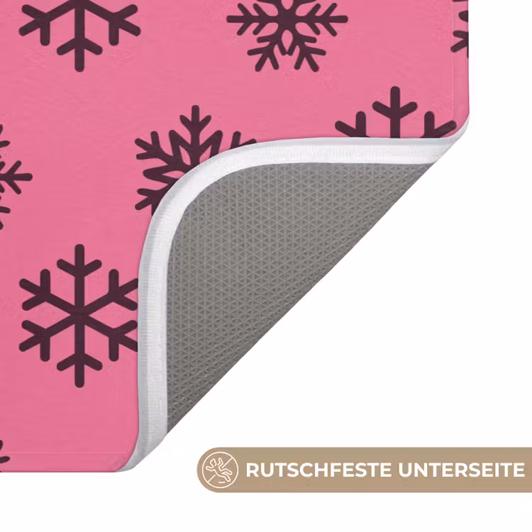 WC Vorleger - Schneeflocke – Lila – Rosa – Weihnachten — 3