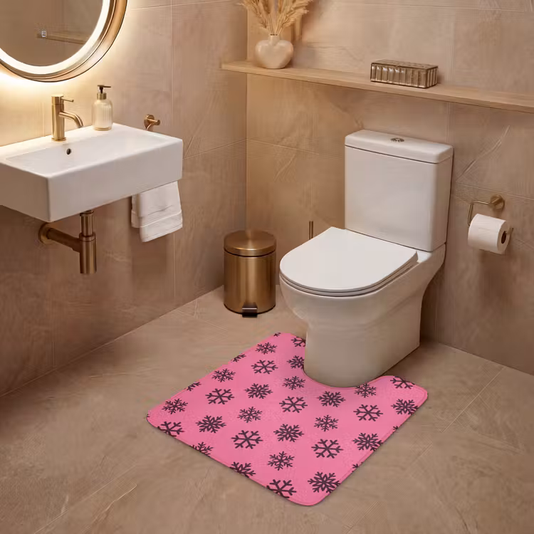 WC Vorleger - Schneeflocke – Lila – Rosa – Weihnachten — 4