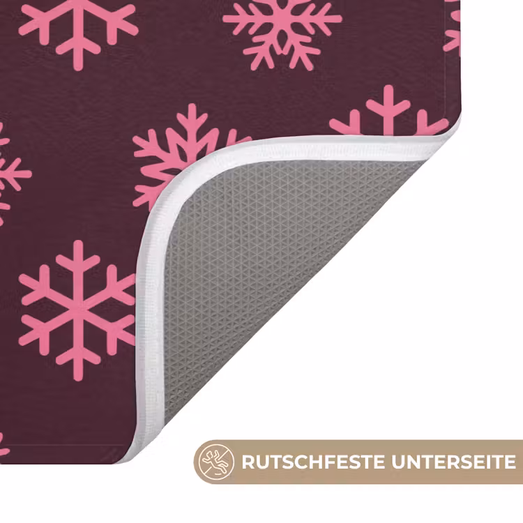 WC Vorleger - Schneeflocke – Rosa – Lila – Weihnachten — 3