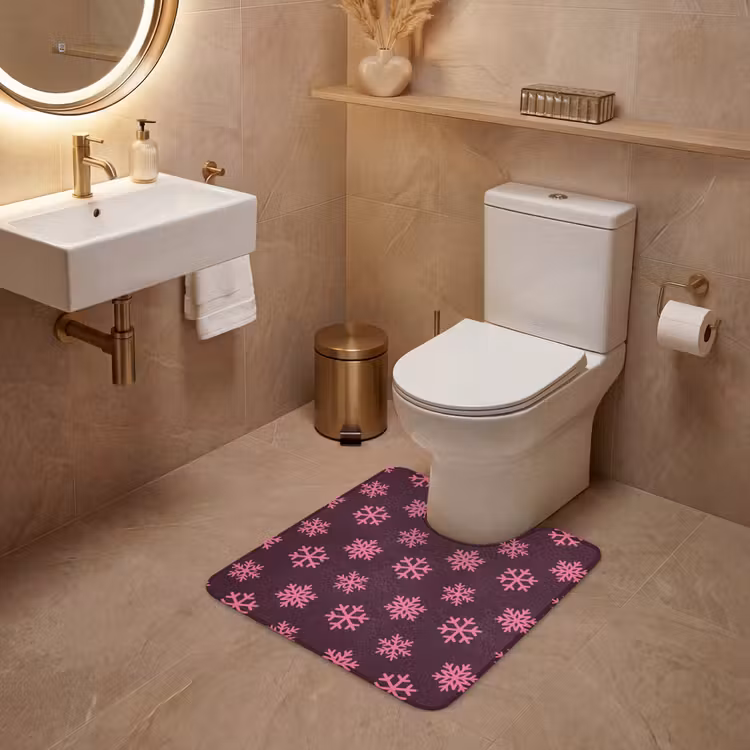 WC Vorleger - Schneeflocke – Rosa – Lila – Weihnachten — 4